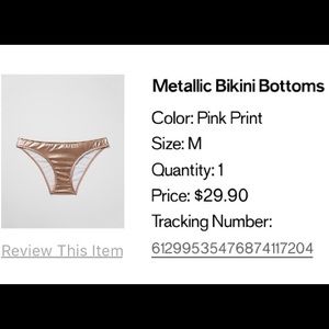 Metallic Gold Bikini Bottoms